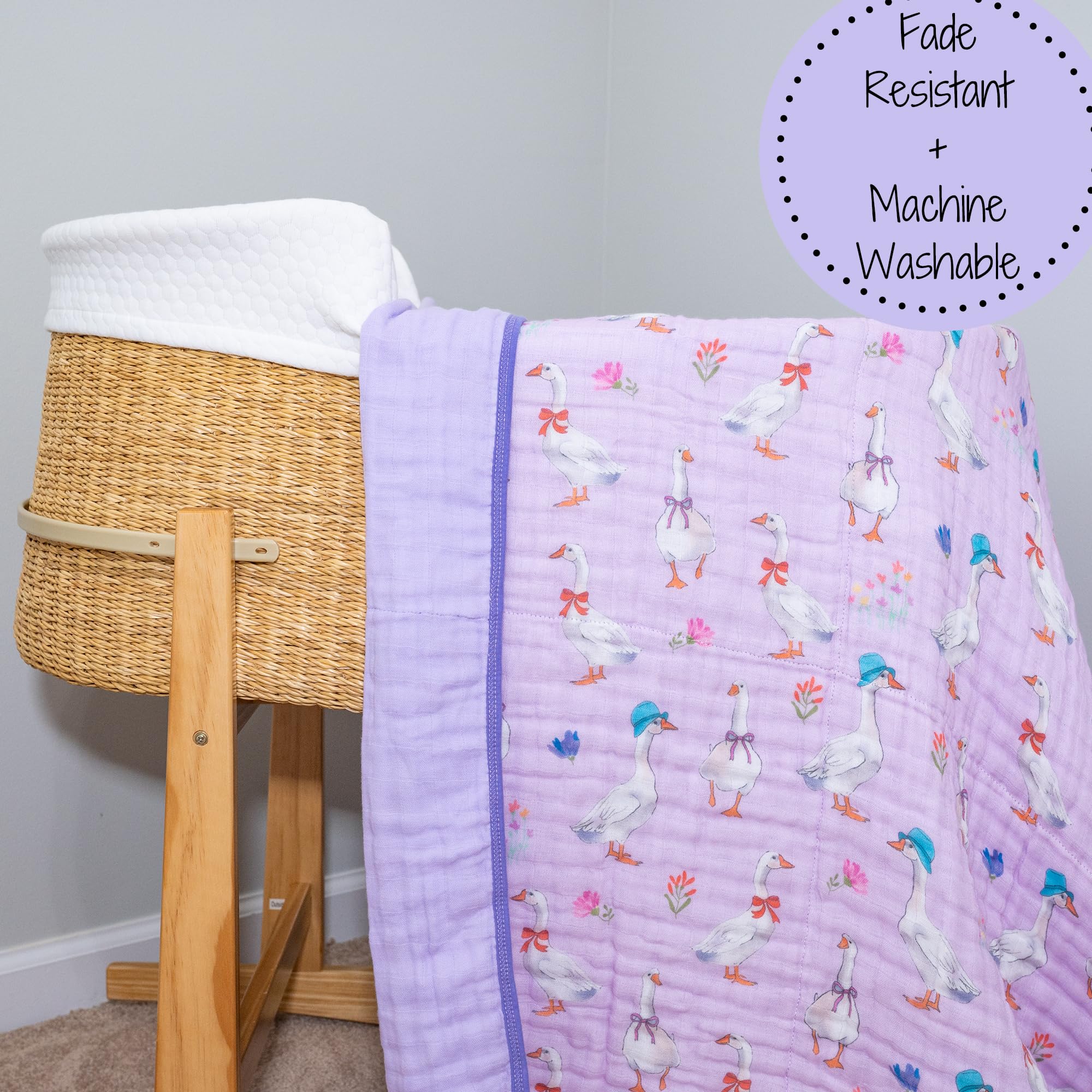 LollyBanks cotton muslin quilt grows with baby through toddler years