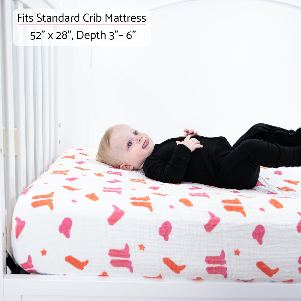 LollyBanks 52x28 inch crib sheet with snug fit and deep corners