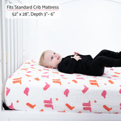 LollyBanks 52x28 inch crib sheet with snug fit and deep corners