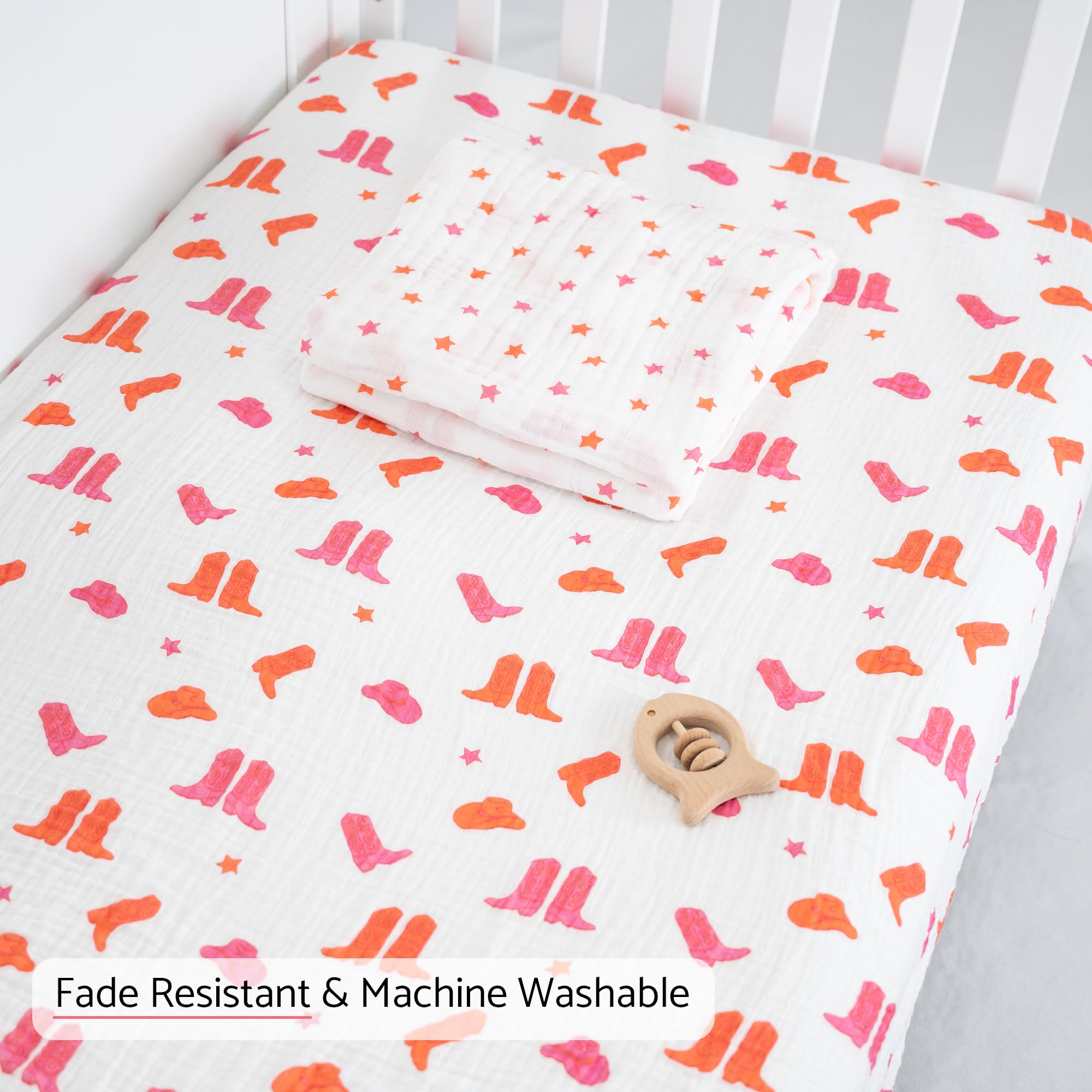 LollyBanks easy on easy off crib sheet for quick nursery changes