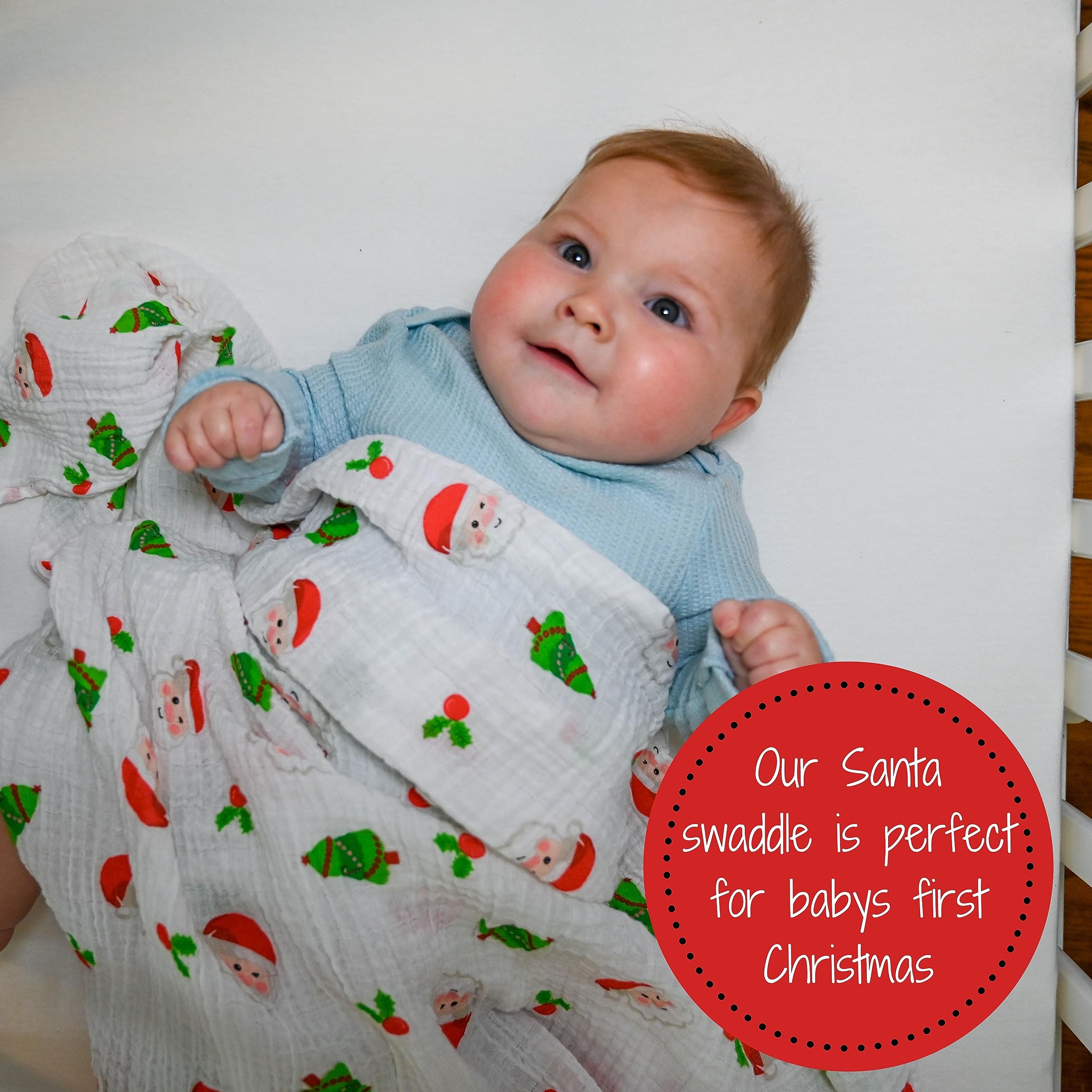 LollyBanks easy care swaddle—machine washable and softens after every wash.