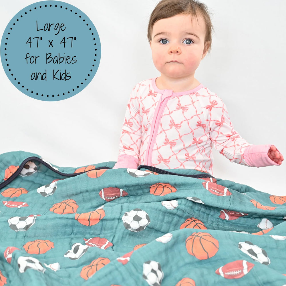 LollyBanks generously sized 47x47 blanket, perfect for travel naps.