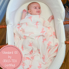 LollyBanks girls nursery swaddle blanket versatile for burps and decor