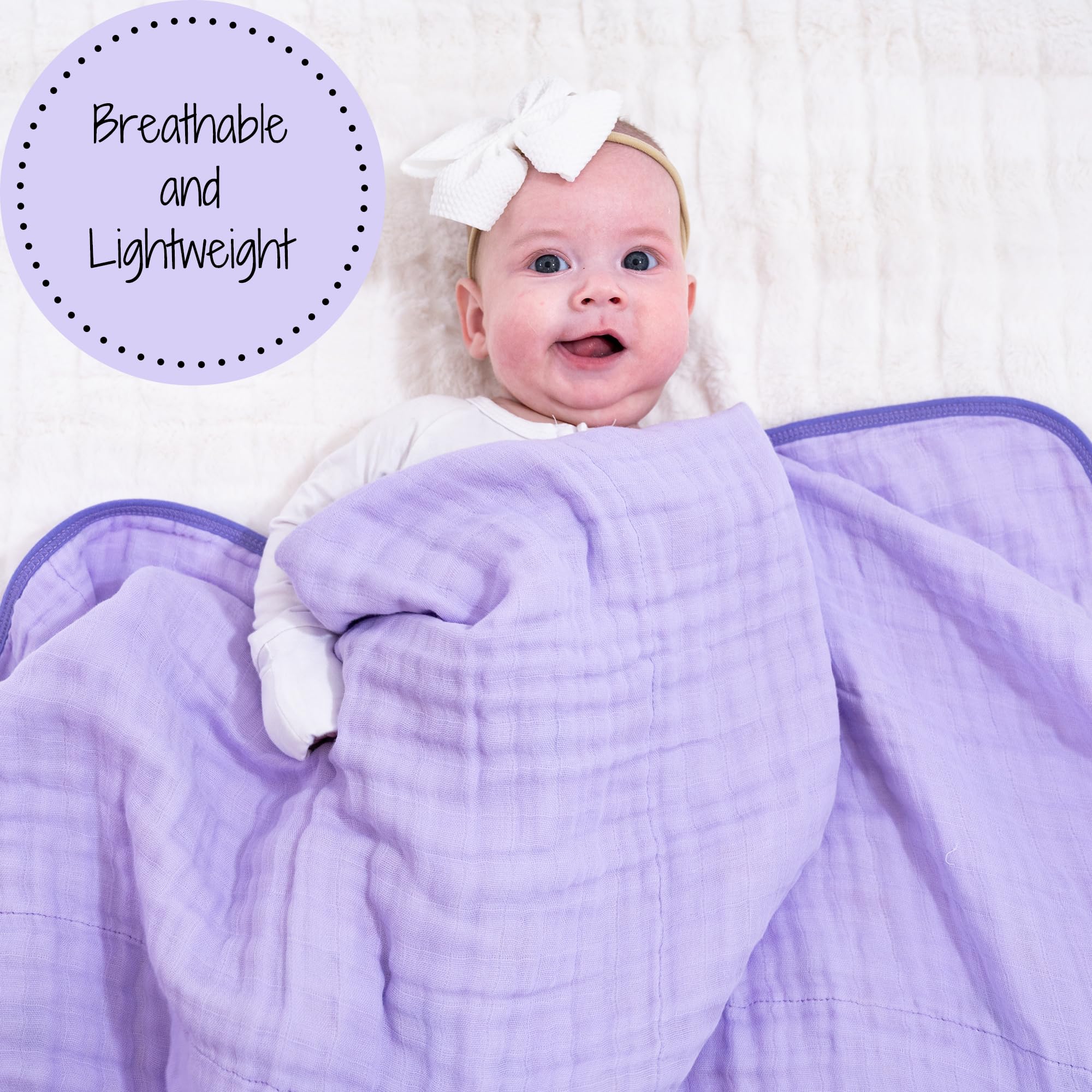 LollyBanks lightweight crib blanket that resists fading and lasts