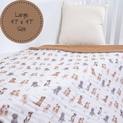 LollyBanks machine-washable baby blanket stays easy to care for between adventures.