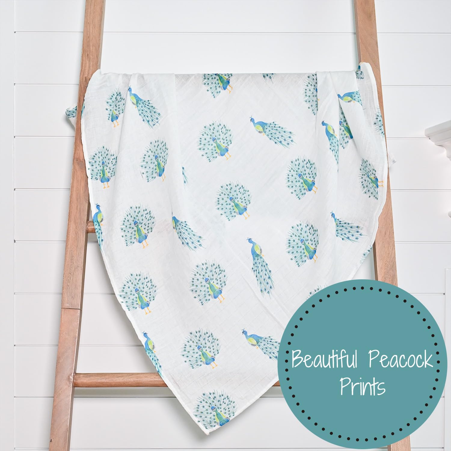 Newborn-friendly 47x47 inch size supports generous, secure swaddling.