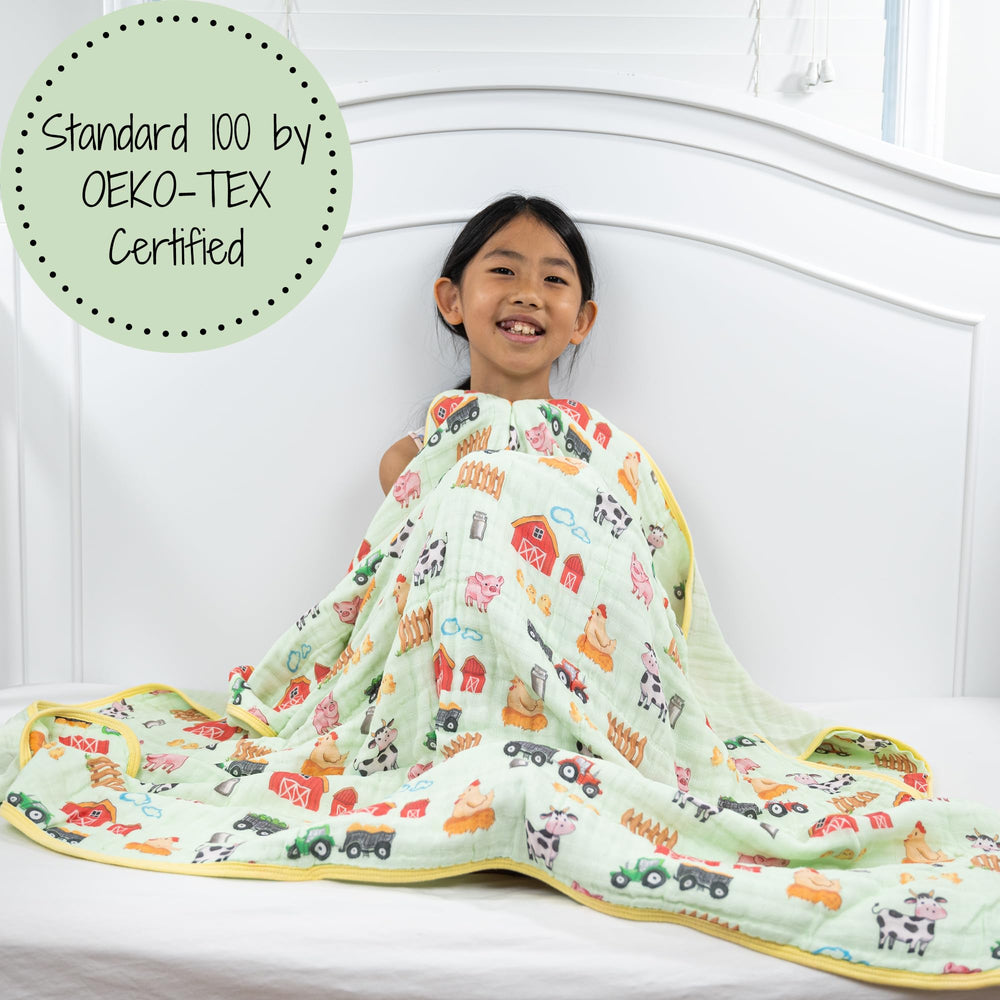 LollyBanks six-layer warmth blanket image emphasizes lightweight cocoon