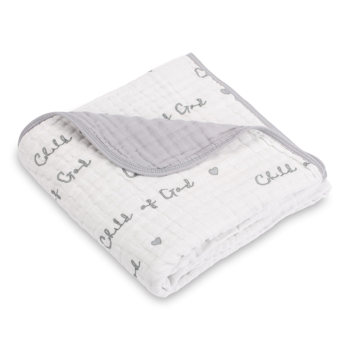 LollyBanks muslin baby blanket close-up fabric showing softness for newborn snuggles.