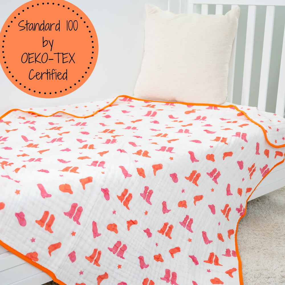 LollyBanks baby blanket is perfect for nursery, stroller, and travel.