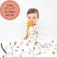 LollyBanks muslin blanket 47x47 inch size for growing little ones