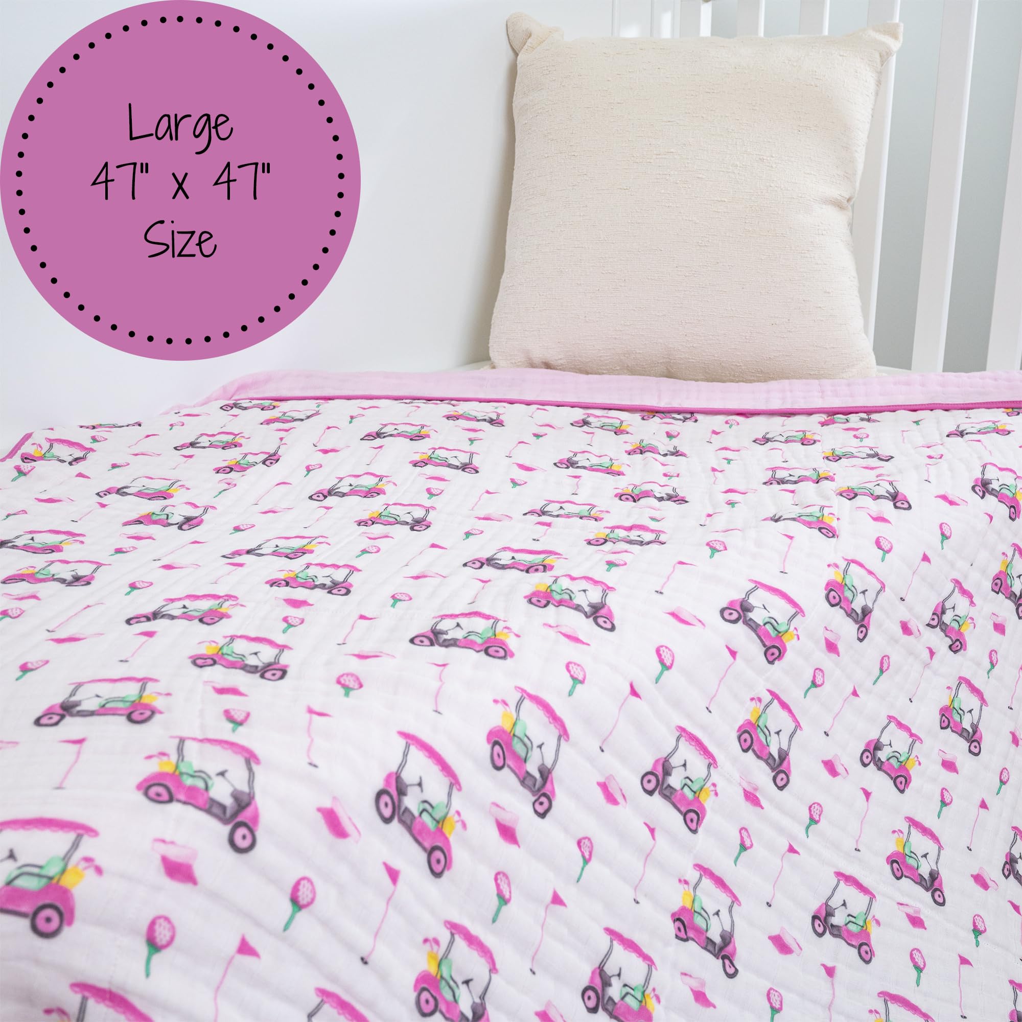 LollyBanks machine-washable muslin blanket simplifies busy routines.