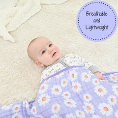 LollyBanks muslin blanket in nursery setting enhances cozy ambience.