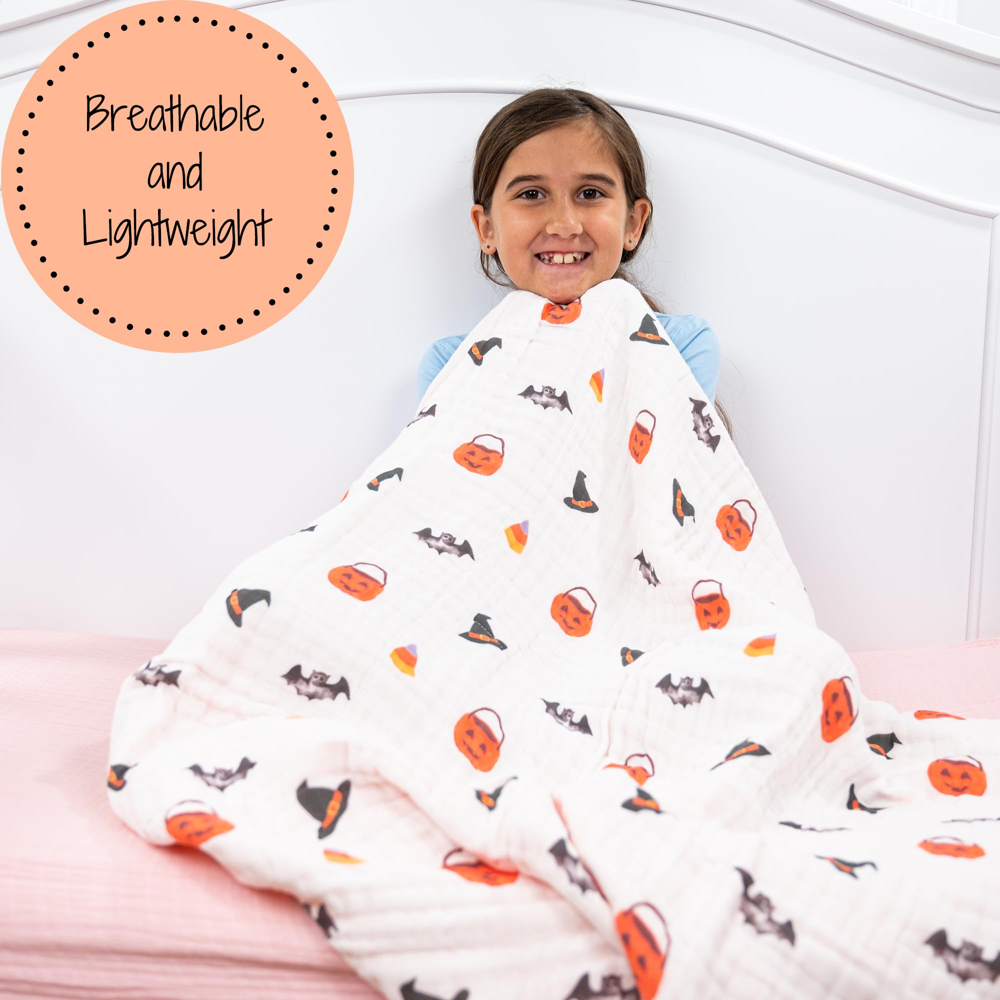 LollyBanks muslin blanket witch hat print enhancing nap times