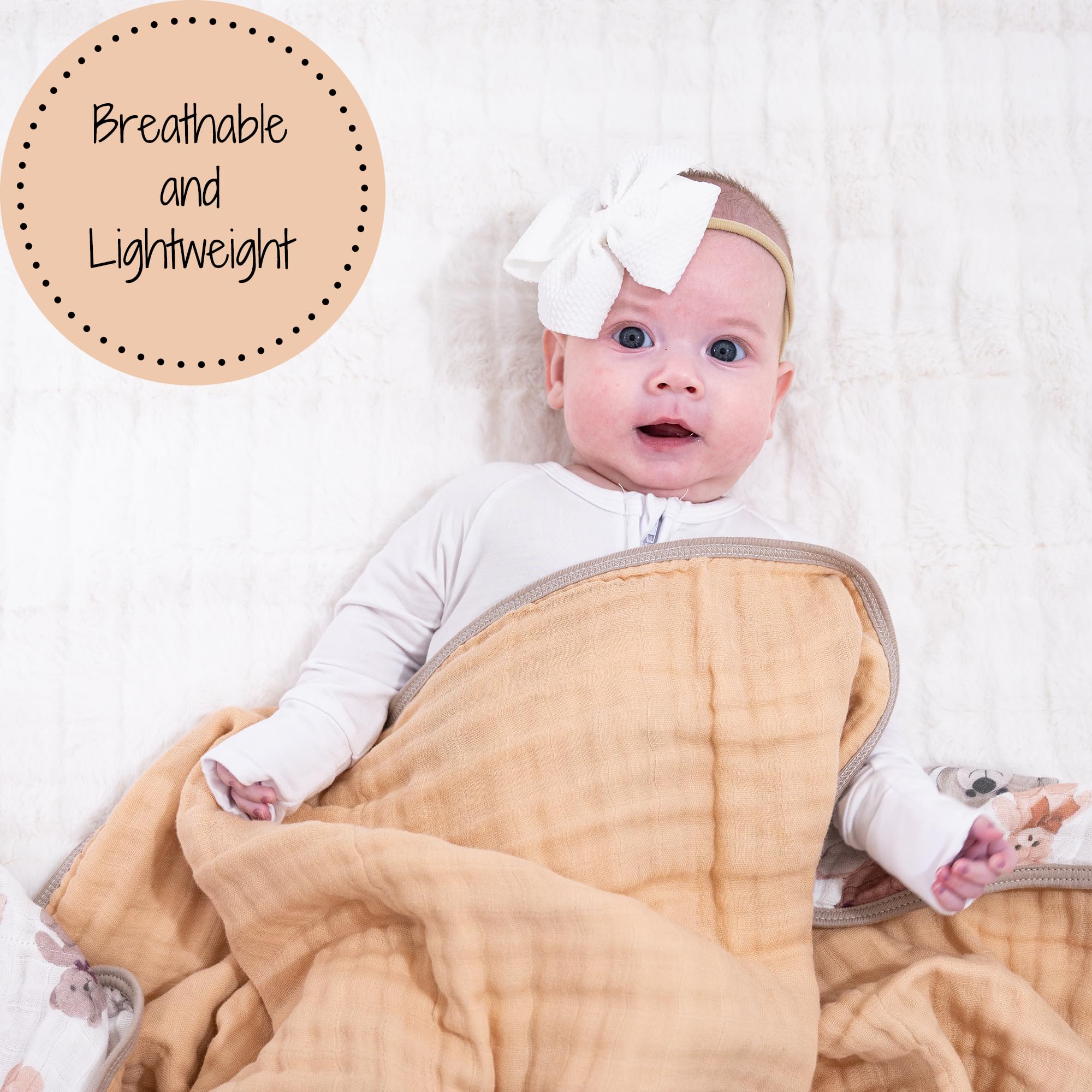 LollyBanks 47x47 inch baby blanket ideal for growth.