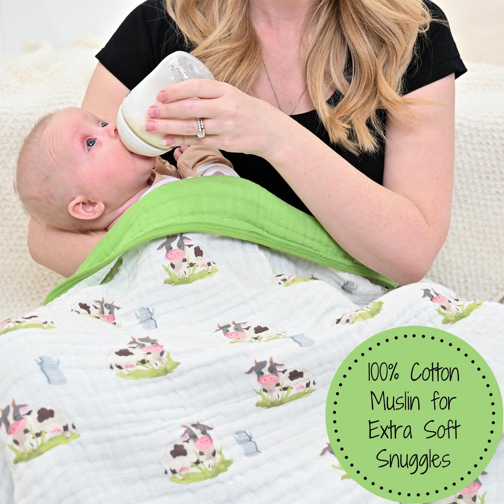 LollyBanks muslin quilt six-layer 47x47 keeps baby warm