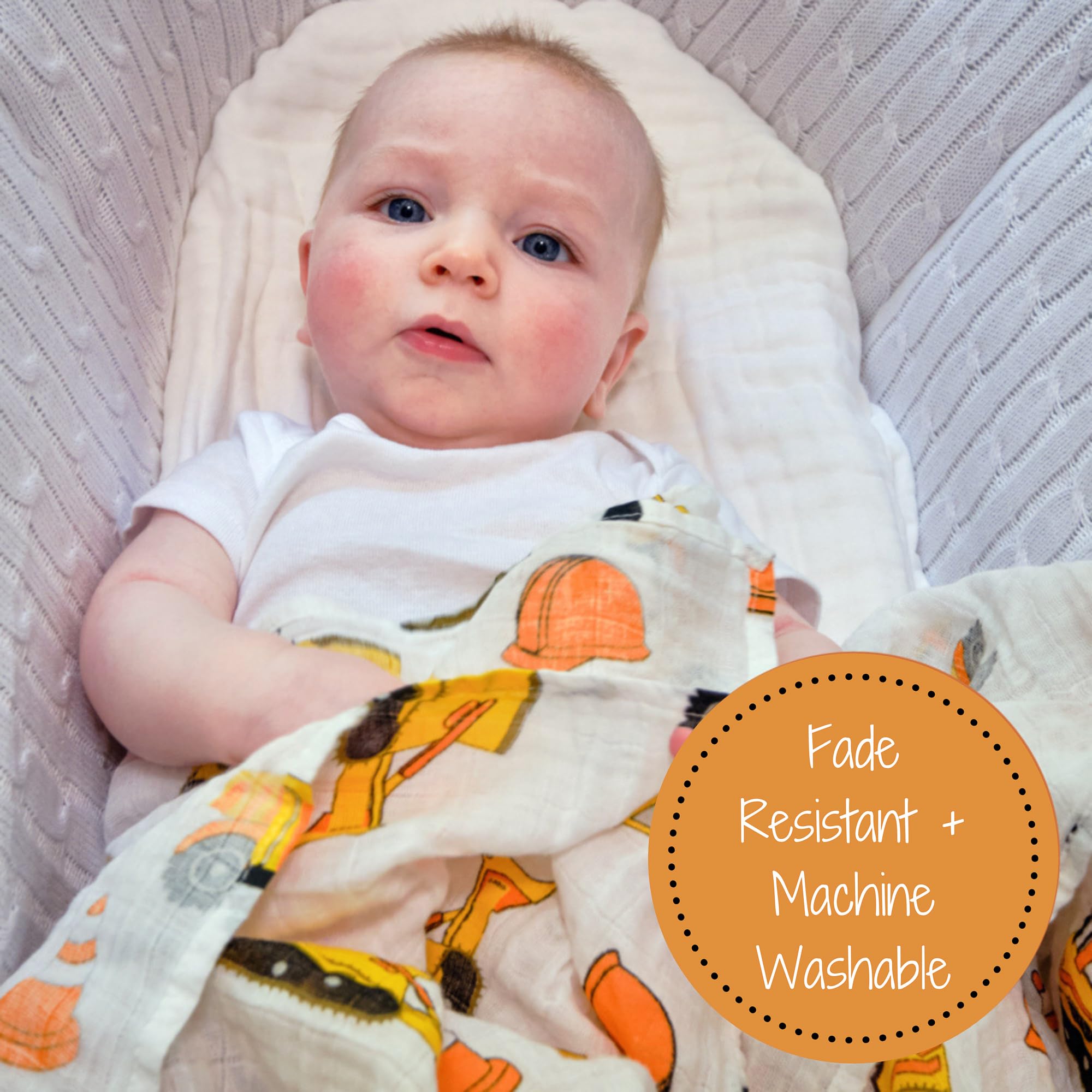 LollyBanks 47x47 inch blankets offering ample wrap space for secure newborn swaddling.