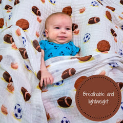 LollyBanks Muslin Swaddle Blanket soft cotton fabric for breathable comfort