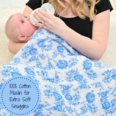 LollyBanks muslin swaddle blanket with soft texture for comfortable daily snuggles.