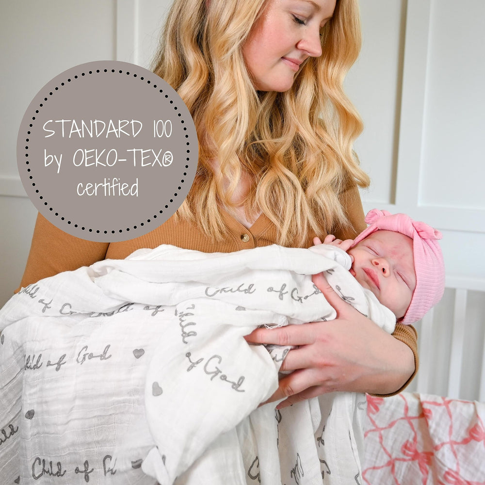 LollyBanks burp cloth use with swaddle for quick cleanups