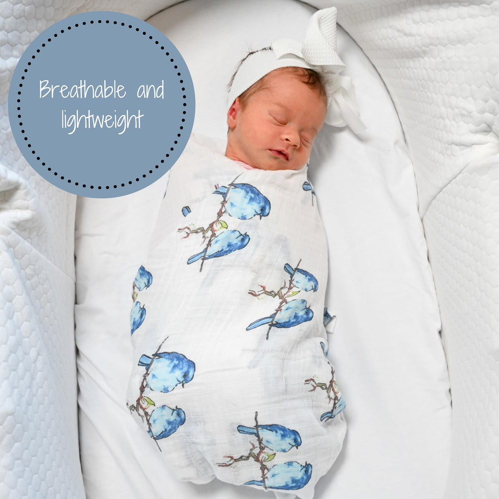 Close-up of fabric texture shows breathable cotton for gentle baby comfort.