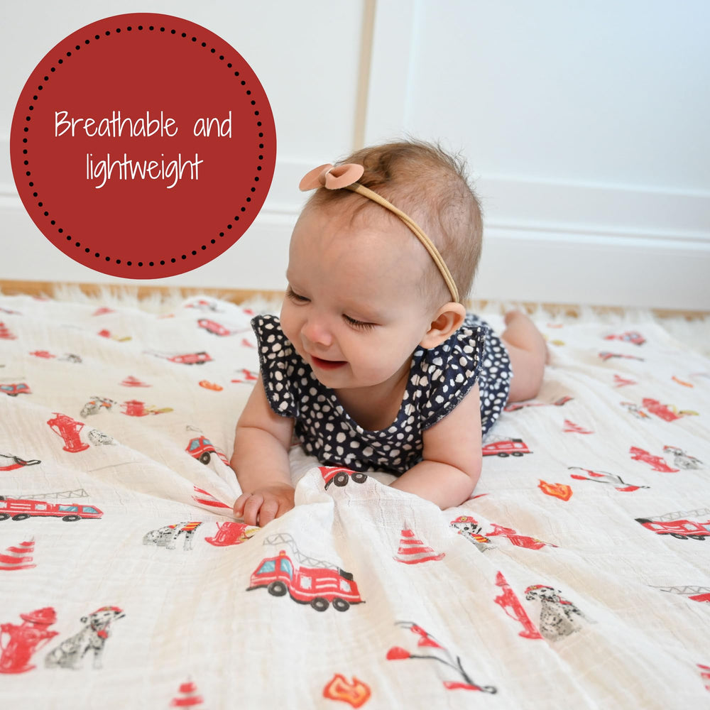Soft breathable muslin swaddle supports comfortable wrapping for feeds