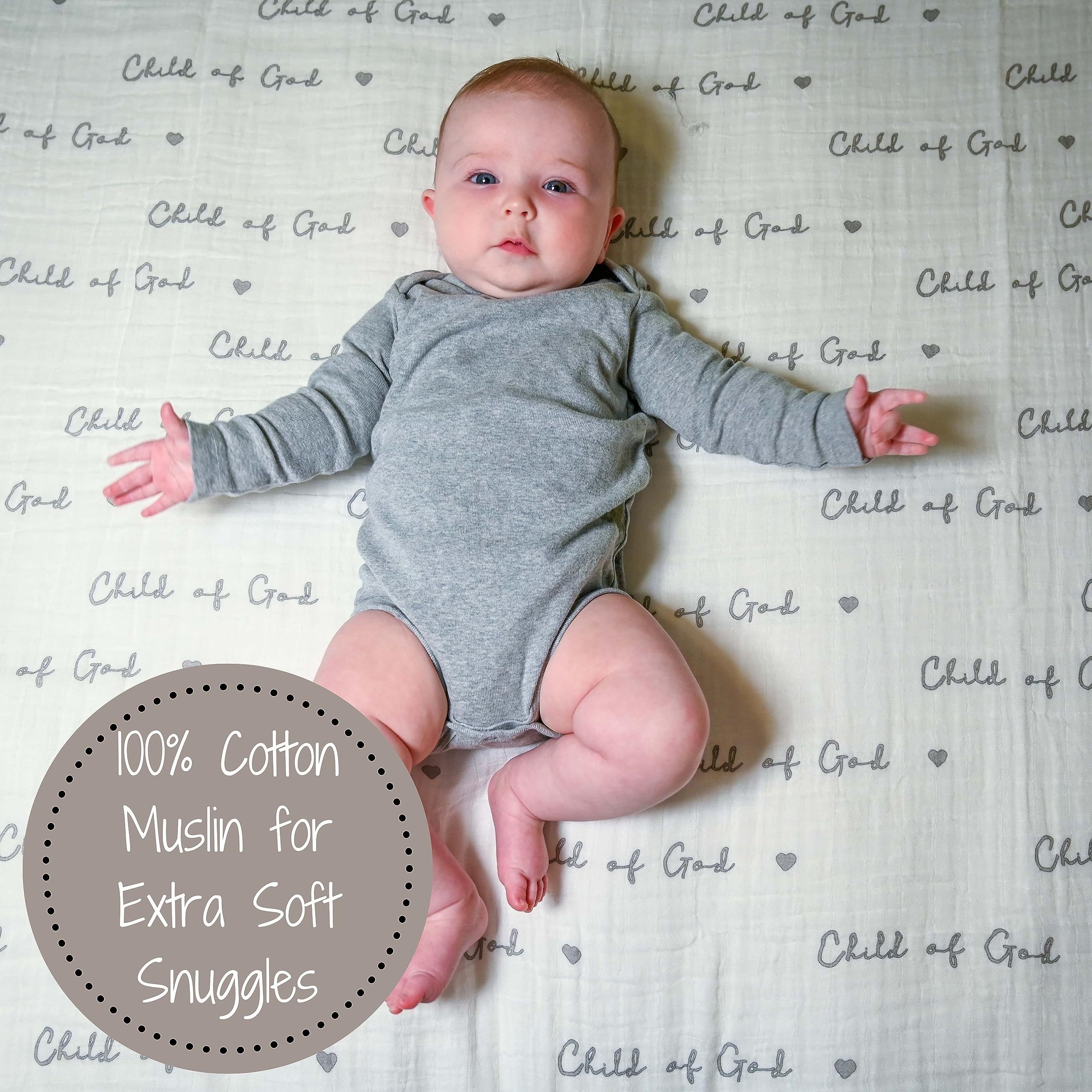 LollyBanks soft cotton muslin swaddle showing cozy wrap for newborns