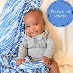 LollyBanks muslin swaddle blanket texture showing soft fabric quality