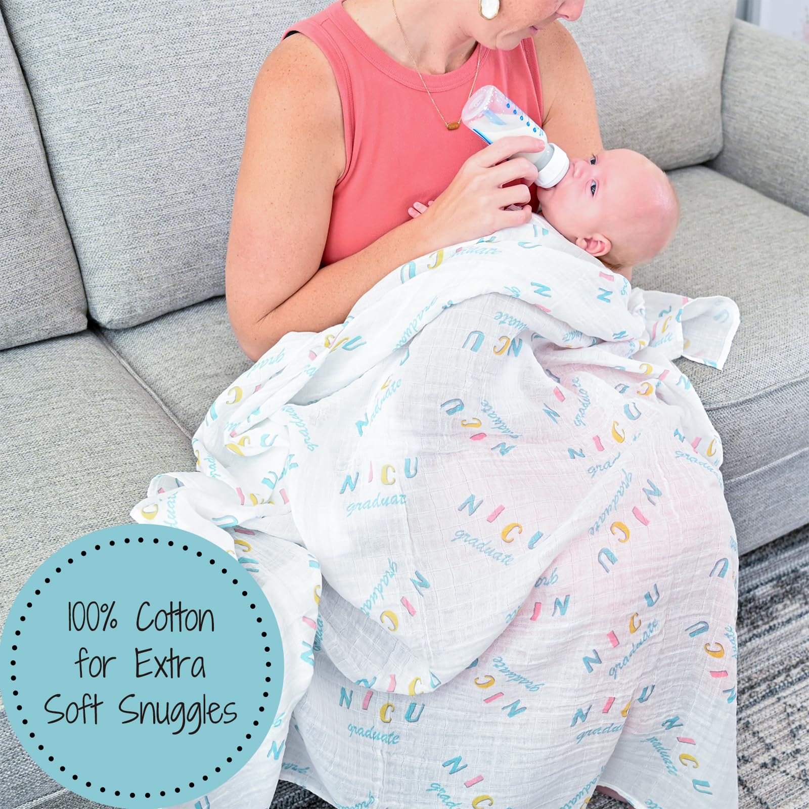 LollyBanks NICU-inspired swaddle as nursery decor and cozy snuggles.
