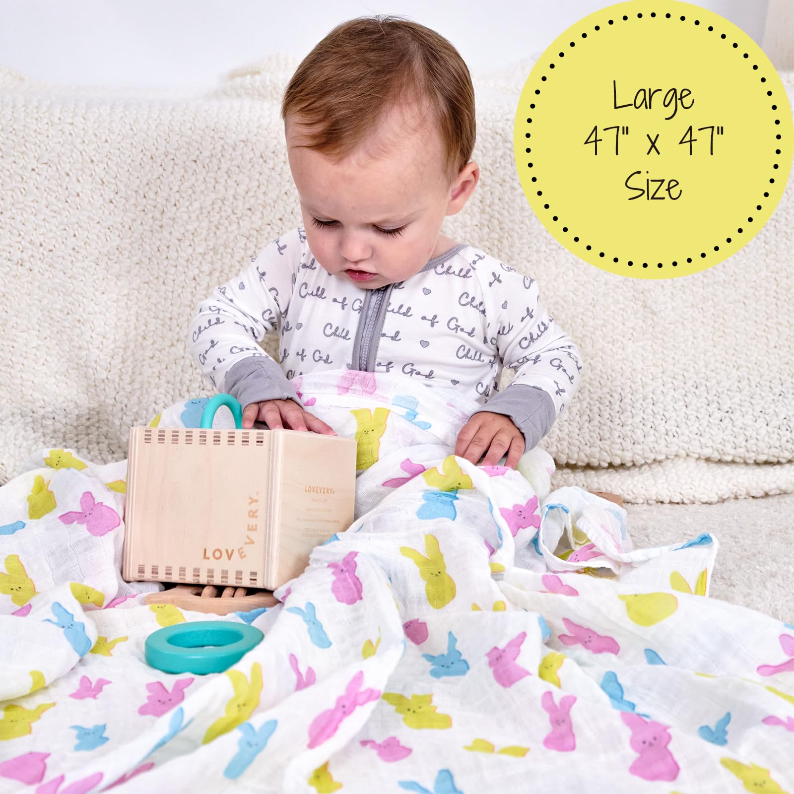 LollyBanks neutral unisex design enhances nursery decor and crib styling.