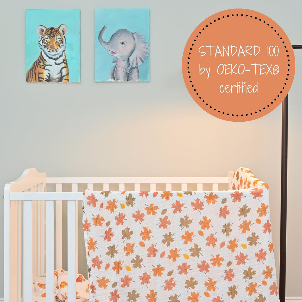 LollyBanks machine-washable swaddle layout highlights easy care and quick cleanup after spills.