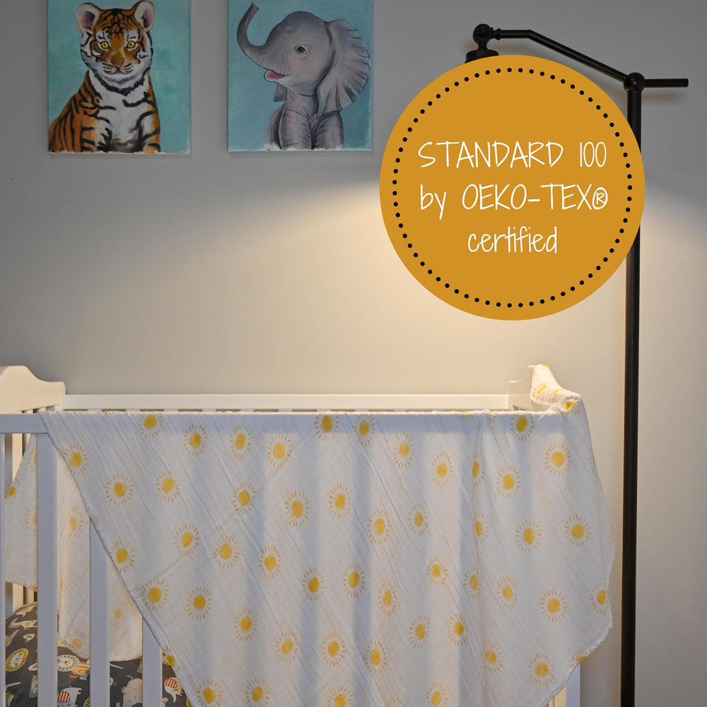 LollyBanks OEKO-TEX certified muslin ensures safe, durable nursery use
