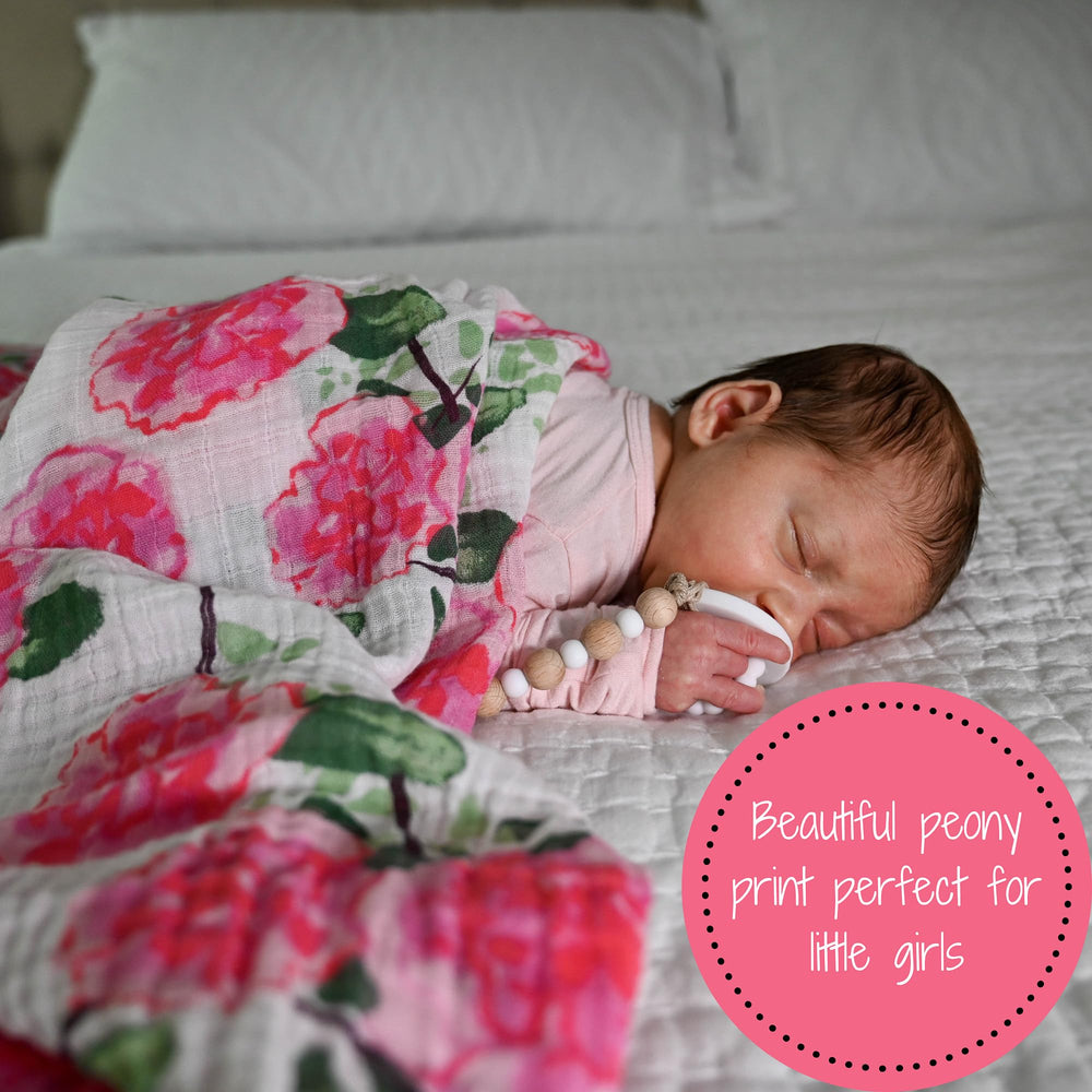 LollyBanks swaddle used as stroller cover for shade and privacy.