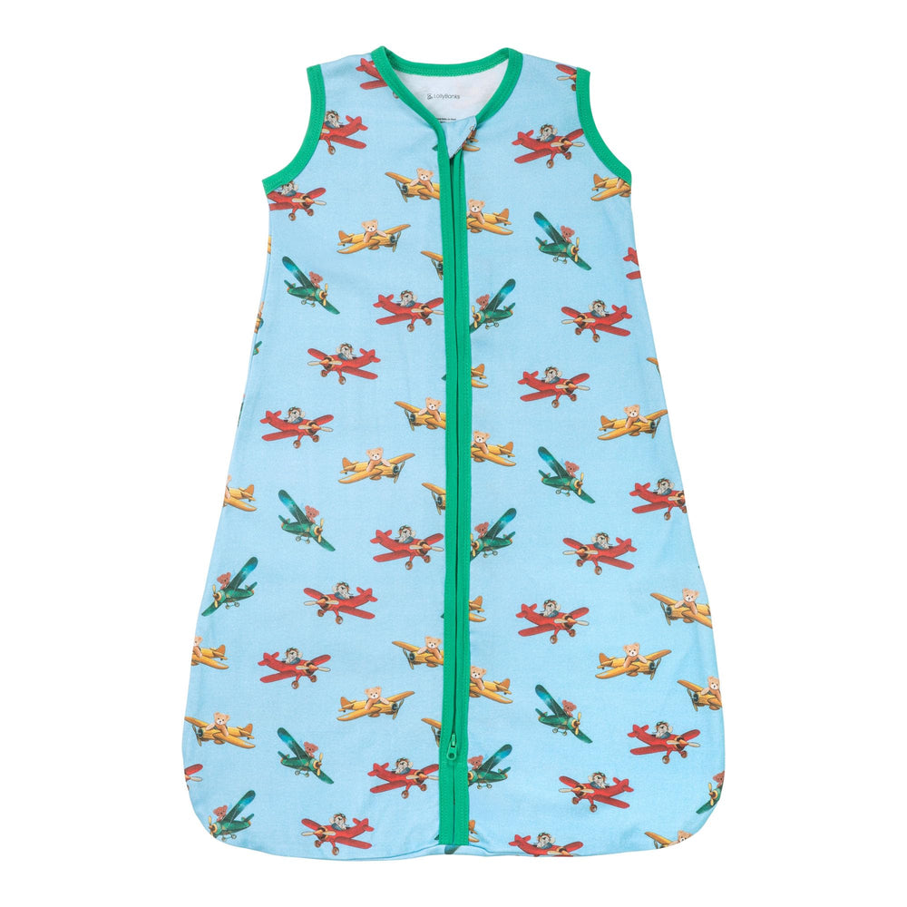 LollyBanks sleep sack with plane bear print for cozy nights