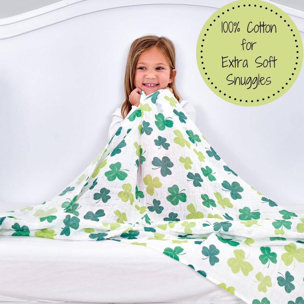 LollyBanks Shamrock Swaddle nursery decor hanging adds charm and softness