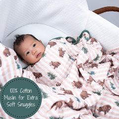 LollyBanks six-layer muslin blanket provides warmth with breathable comfort.