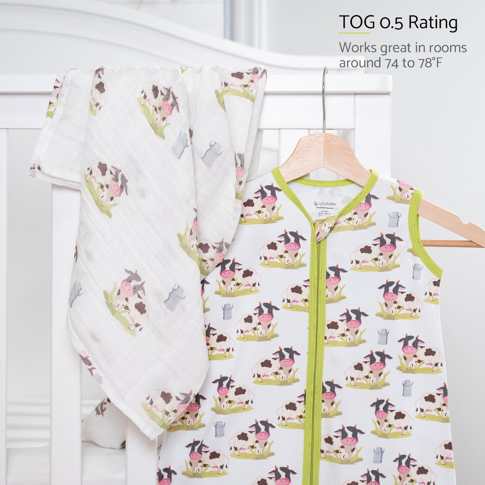 LollyBanks 0.5 TOG lightweight design for warm nights
