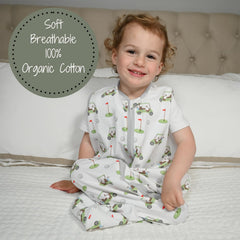 LollyBanks Sleep Sack two-way zipper in use enables easy night changes