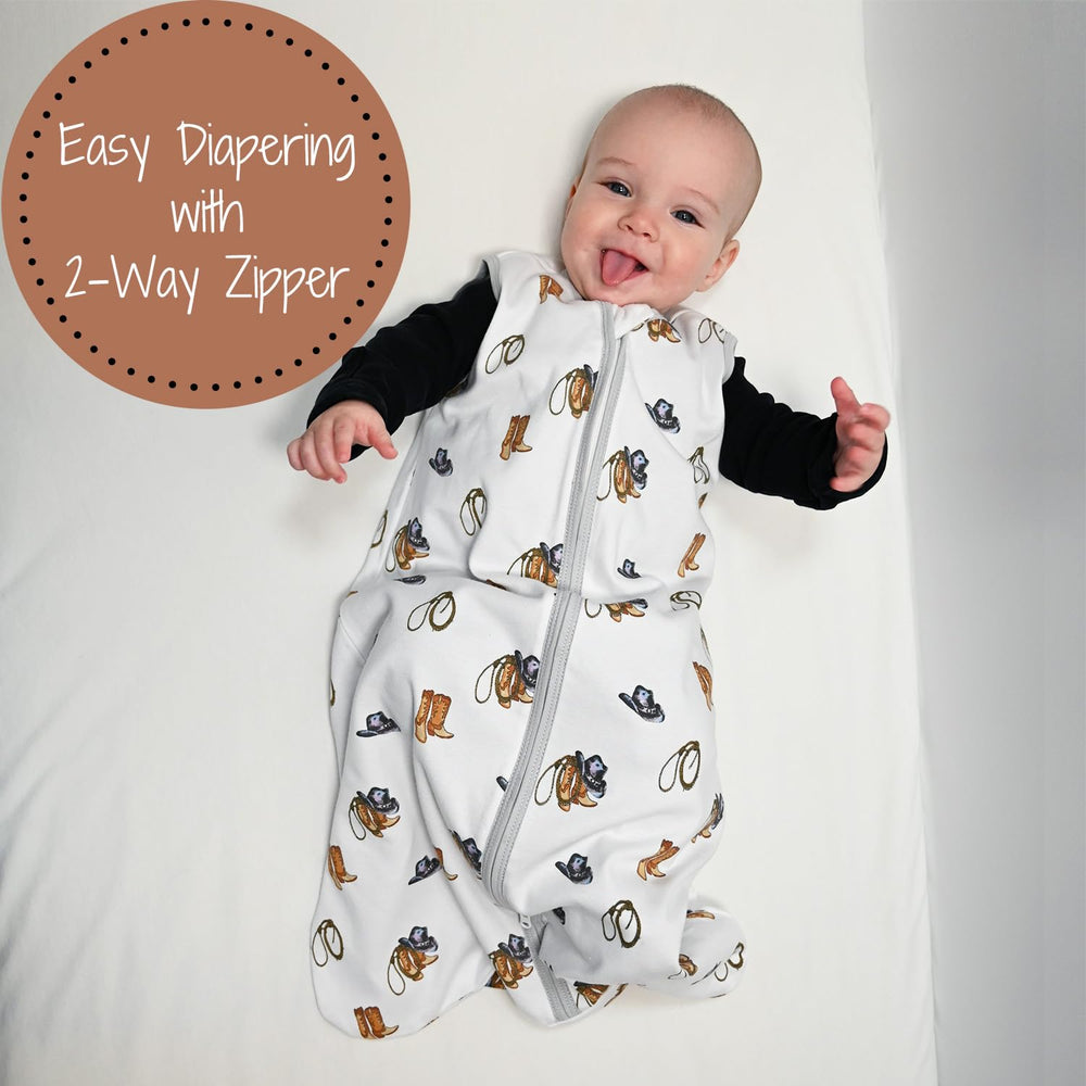 LollyBanks sleep sack with 2-way zipper for easy diaper changes