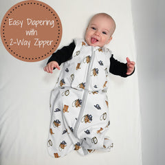 LollyBanks sleep sack with 2-way zipper for easy diaper changes