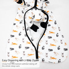LollyBanks sleep sack bottom design allows legs to move freely.