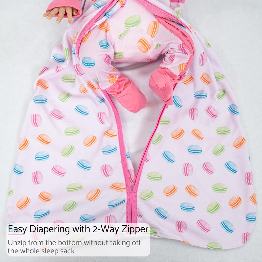 LollyBanks Sleep Sack close-up, 100% cotton texture.