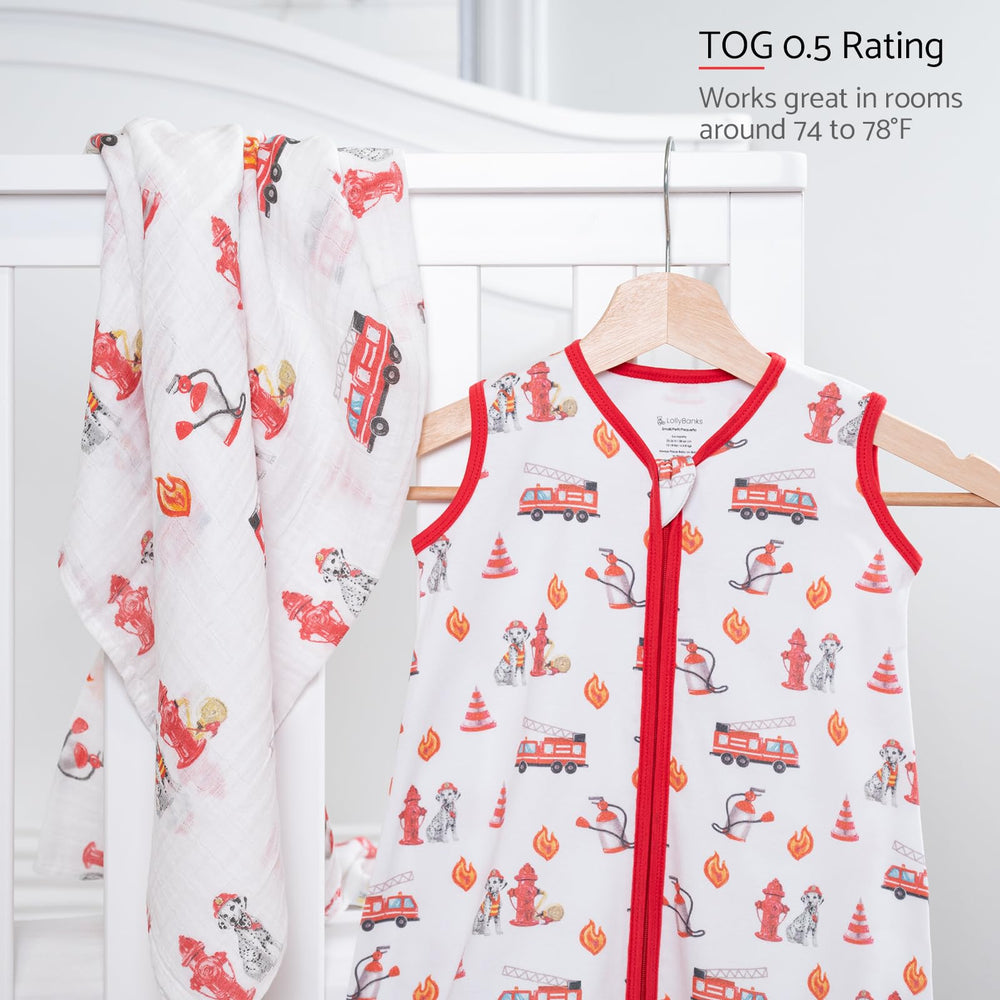 LollyBanks Sleep Sack cotton texture closeup highlighting breathable fabric.