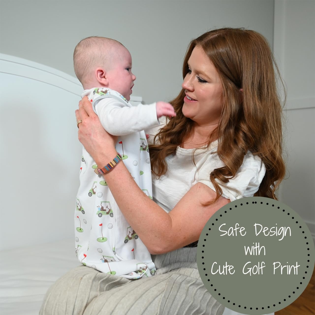 LollyBanks Sleep Sack size chart shows 0-24 months growth options