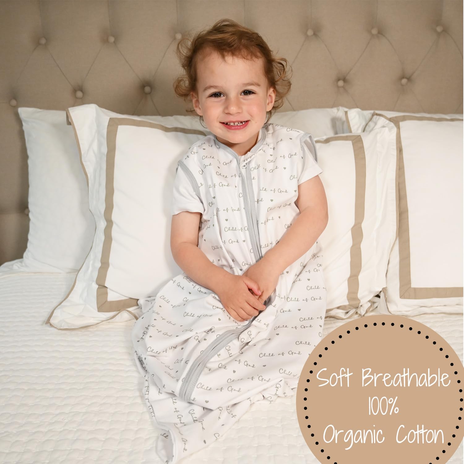 LollyBanks Sleep Sack zipper detail for easy nighttime diaper changes.