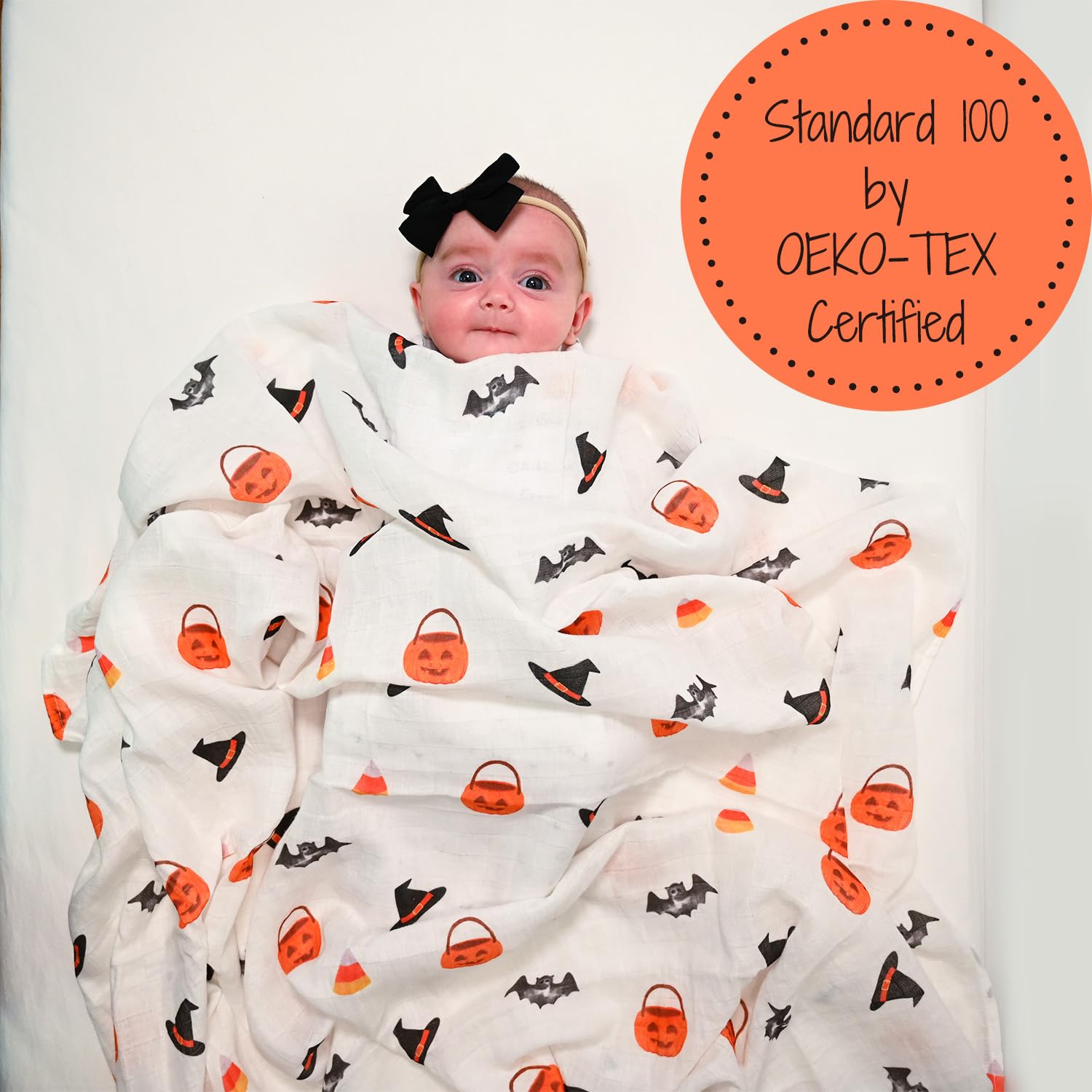 LollyBanks swaddle blanket 47x47 inches for secure wrapping.