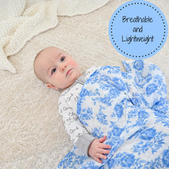 LollyBanks large swaddle blanket 47x47 inches offering ample wrap space.