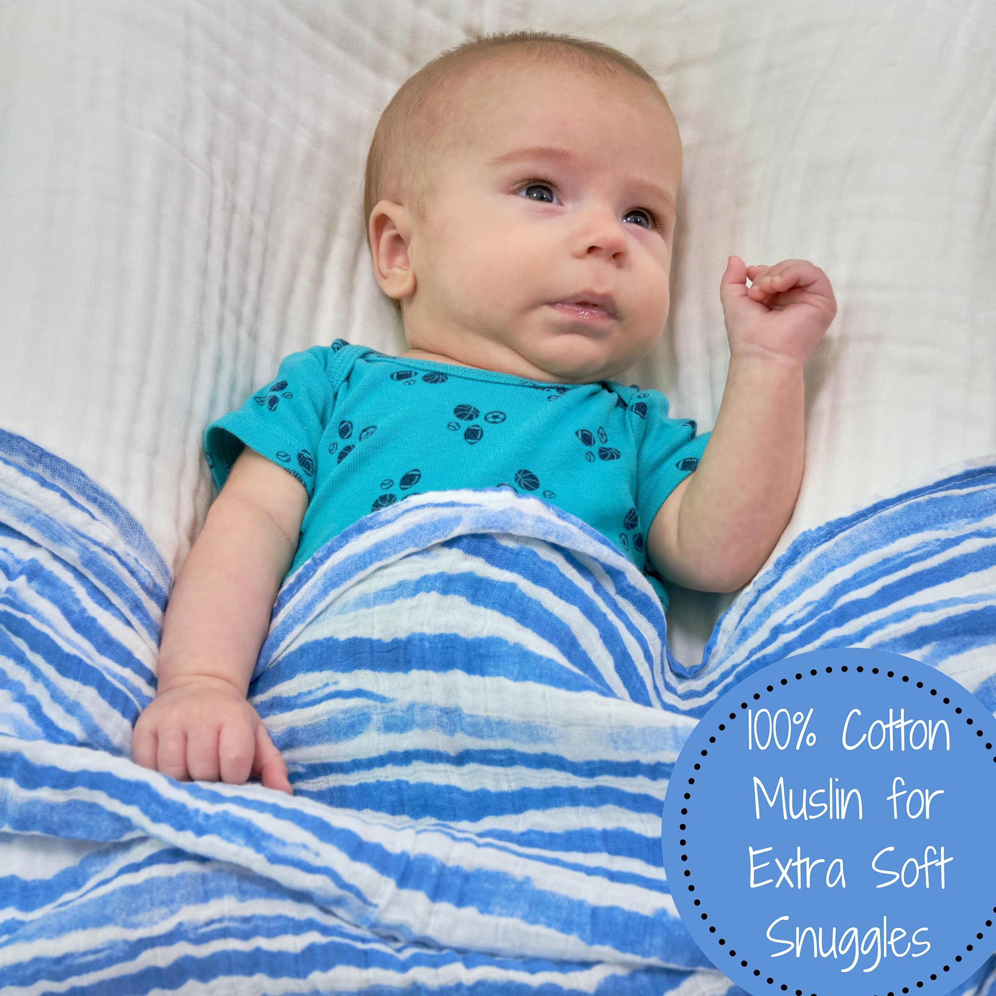 LollyBanks swaddle blanket machine washable for easy care and quick cleanups.