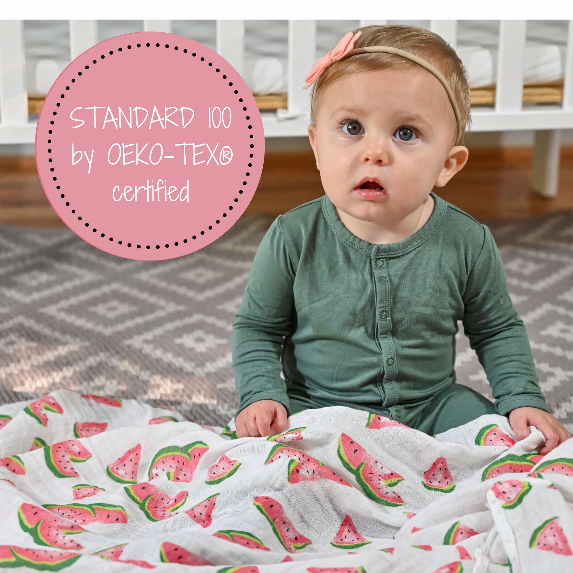LollyBanks breathable cotton muslin keeps baby cool and comfortable all day