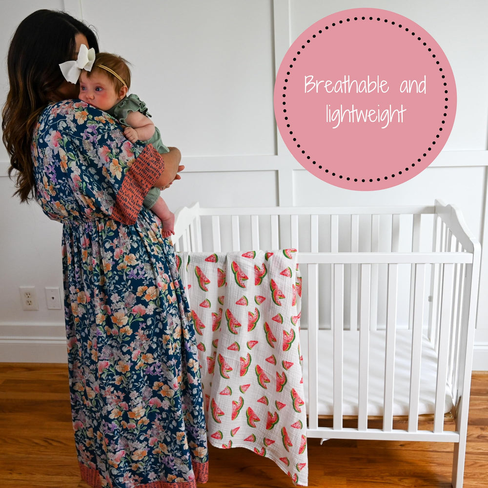 LollyBanks swaddle doubles as burp cloth and nursing cover for busy days