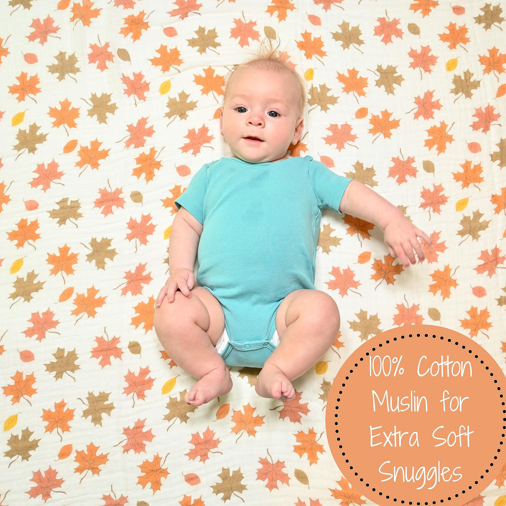 LollyBanks swaddle in crib decor shot shows nurturing nursery ambiance and calm for baby.
